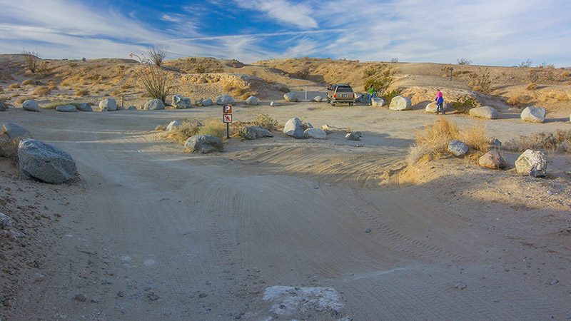 The parking area at Fonts Point