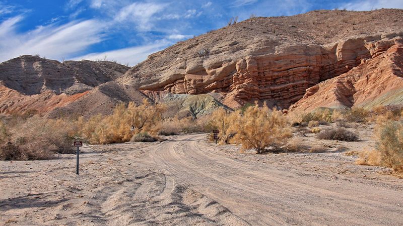 Driving into Hawk Canyon, which is in the middle of Borrego Mtn