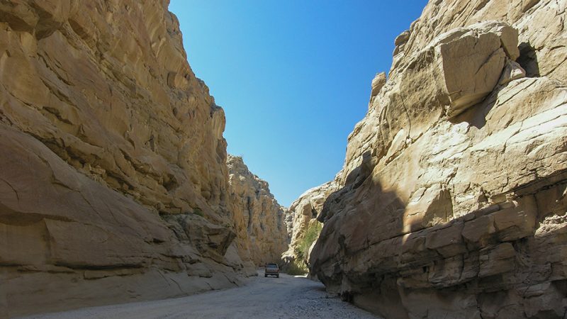 Driving up Sandstone Canyon