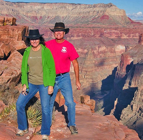 Ilene & Cliff at Toroweap, Grand Canyon