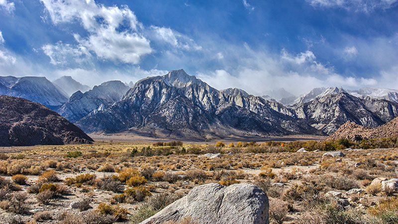 View of the Sierra Nevadas from the Alabama Hills