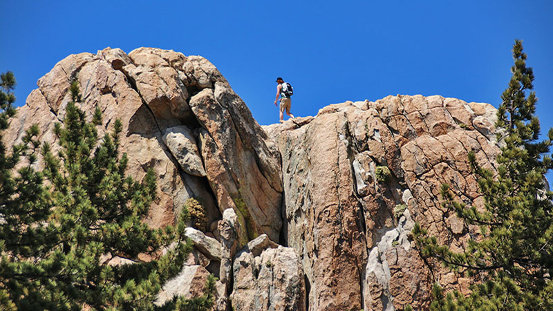 Standing on top of Castle Rock in Big Bear