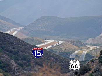 Route 66 through the Cajon Pass