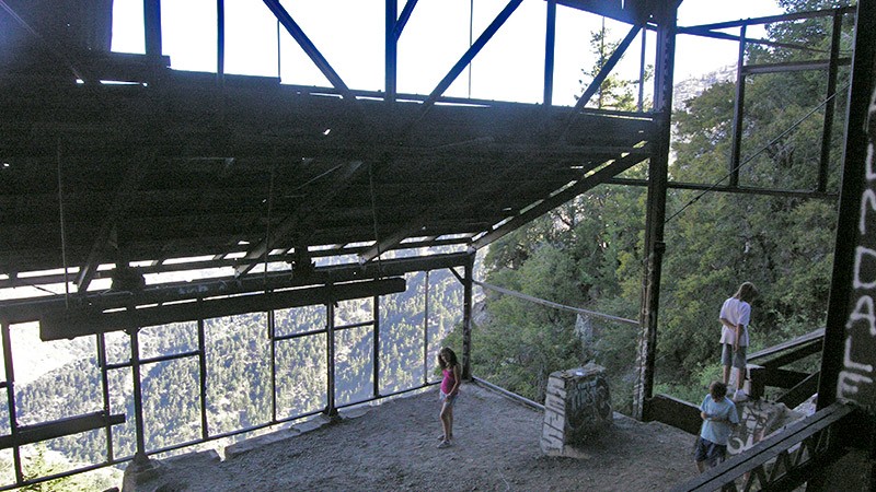 Inside the mill building of Big Horn Mine