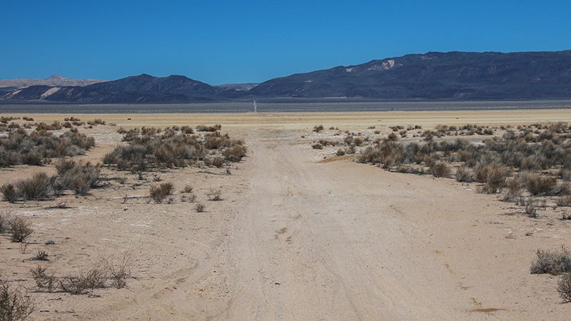 Crossing Harper Dry Lake