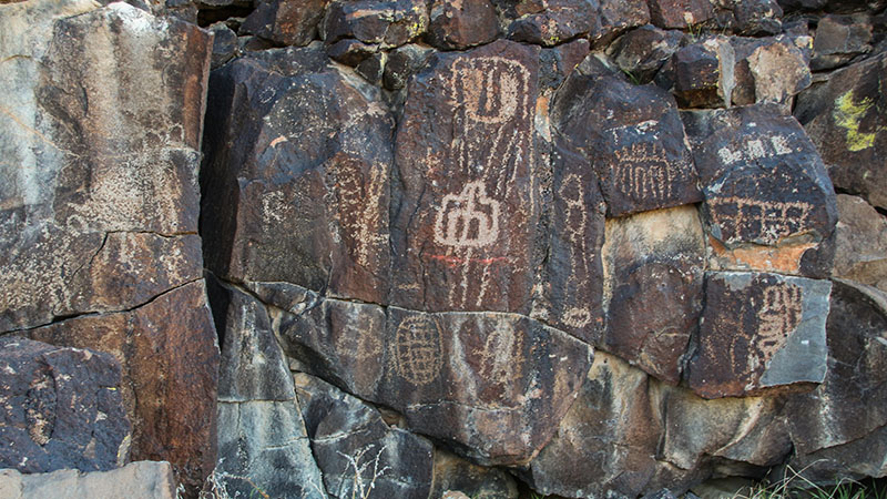Petroglyphs at Inscription Canyon