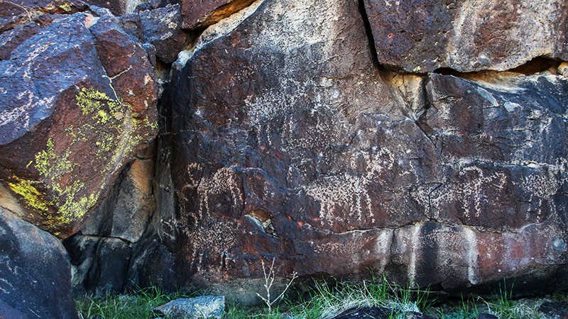 Petroglyphs at Inscription Canyon