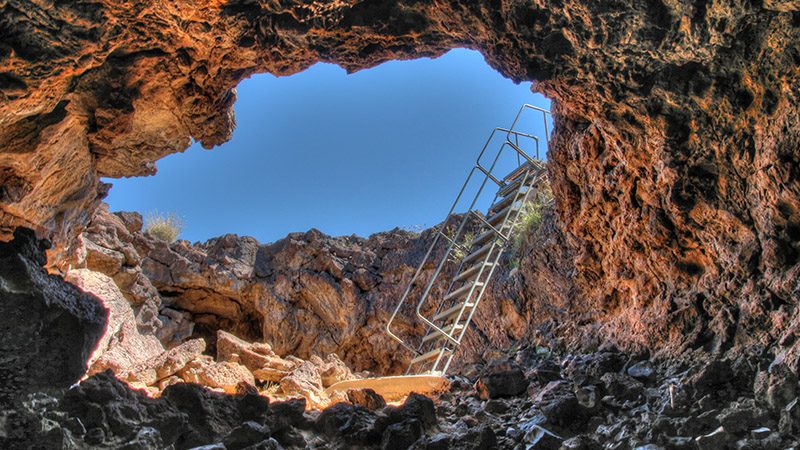 Inside the lava tube of Cima Cave