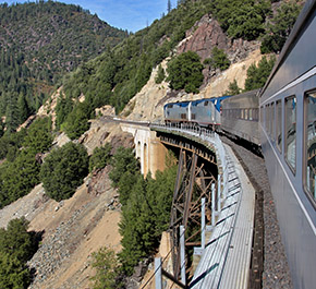 Historic Train Trip thru Feather River Canyon and Mt. Shasta Country