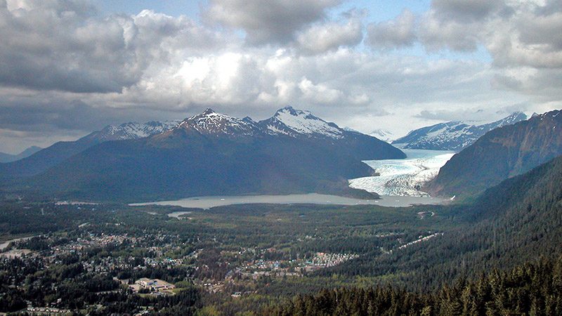 Mendenhall Glacier as seen from Juneau
