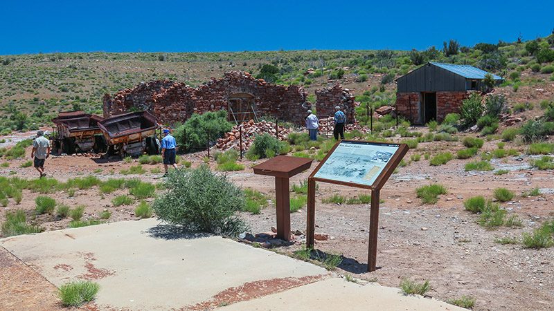 Informational kiosk explaining the Grand Gulch Mine