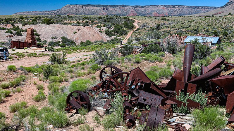 Some of the artifacts left behind at the Grand Gulch Mine