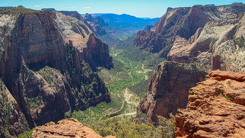 The view of Zion Canyon from Observation Point