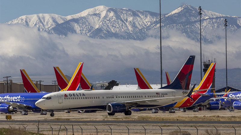 Boeing 737 Maxes parked at SCLA