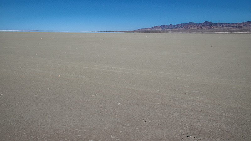 Surface of Sevier Lake from levy road