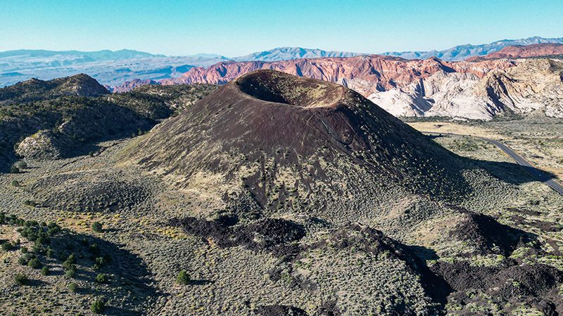 The cinder cone we'll hike in the Santa Clara Volcanic Field