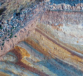 St. George Roadcut Reveals Colorful Geology