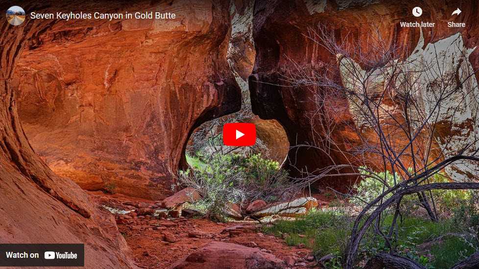 Seven Keyholes Slot Canyon in Gold Butte