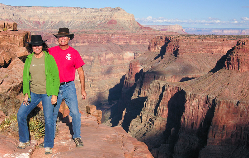 Ilene & Cliff Bandringa at Toroweap, Grand Canyon