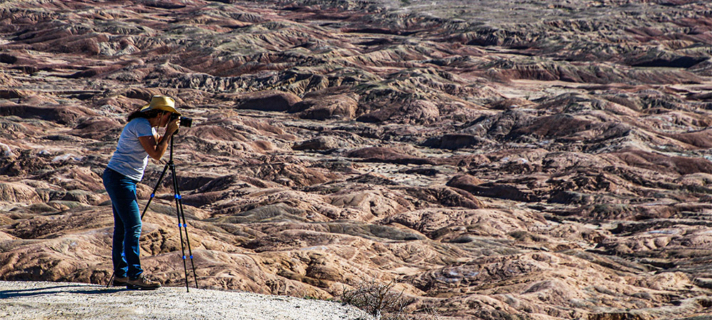 Photographing the badlands