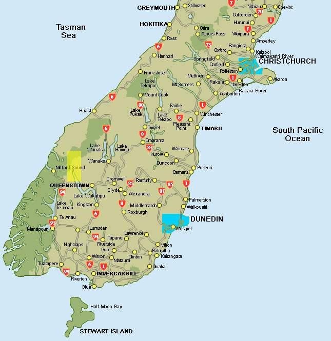 River Maps - New Zealand's South Island - BackRoadsWest.com